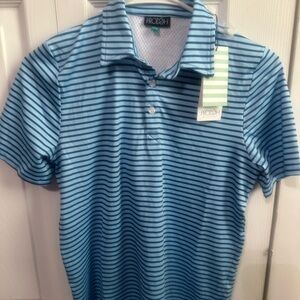 Prolific Kids Light Blue & Navy Striped Polo Shirt